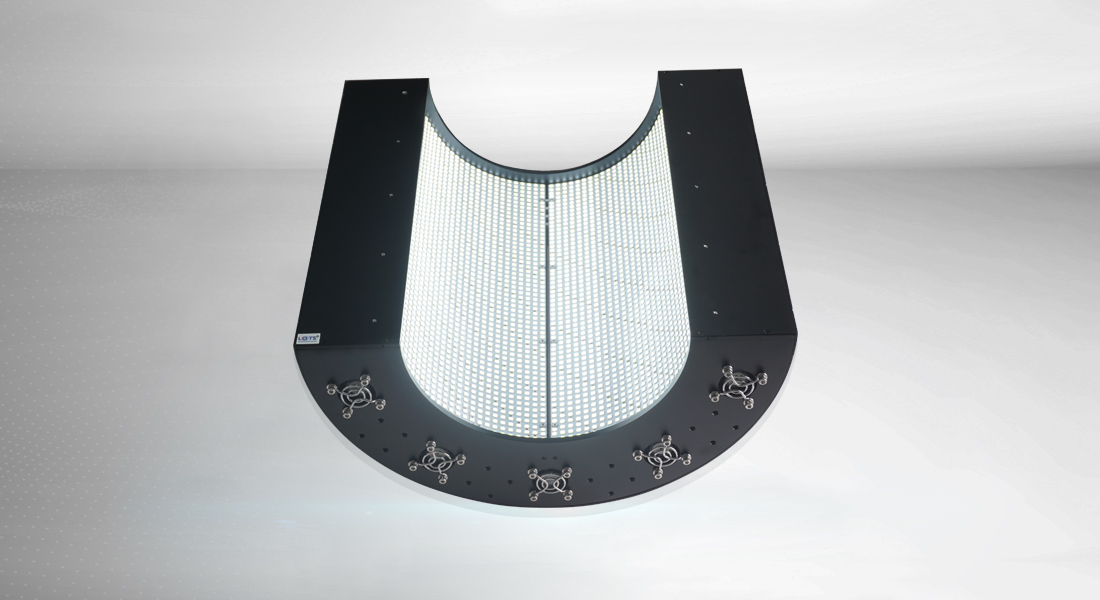 Custom Machine Vision Lights for Special Inspection Geometry optical setup detail