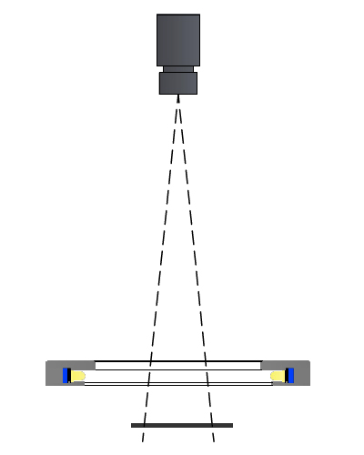 Tantalum Capacitor Edge Contour Inspection Lighting optical setup detail