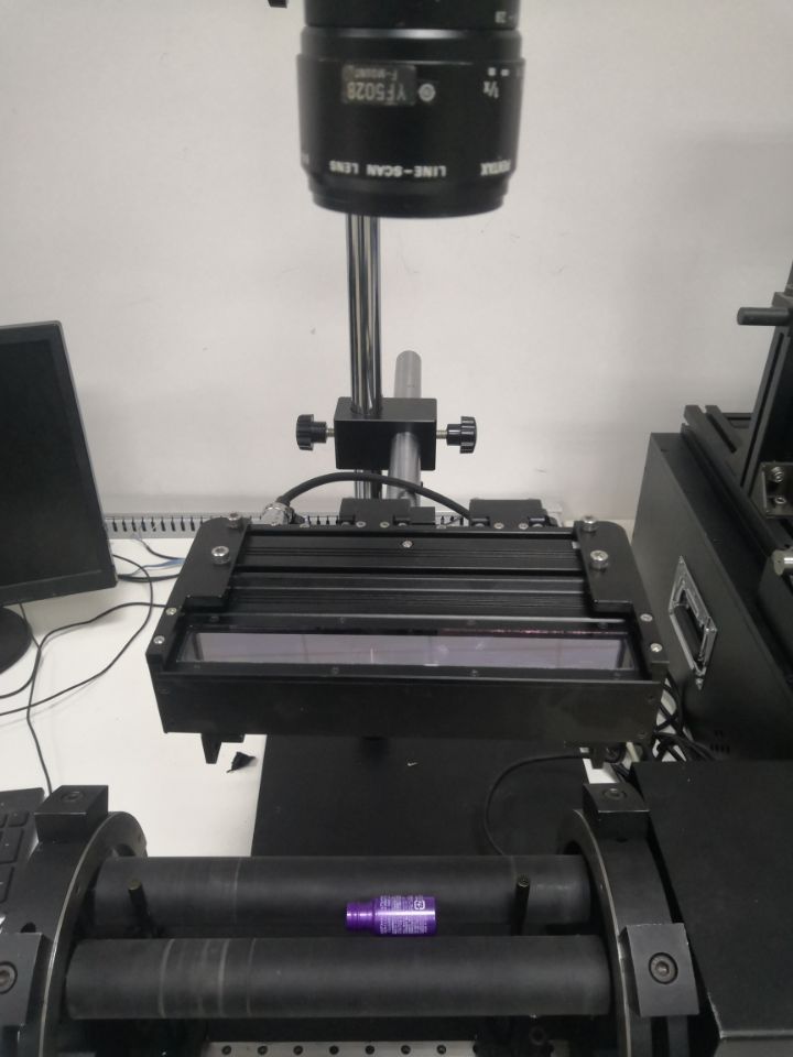 Line-Scan Roller Platform Inspection for Web and Cylindrical Parts optical setup detail